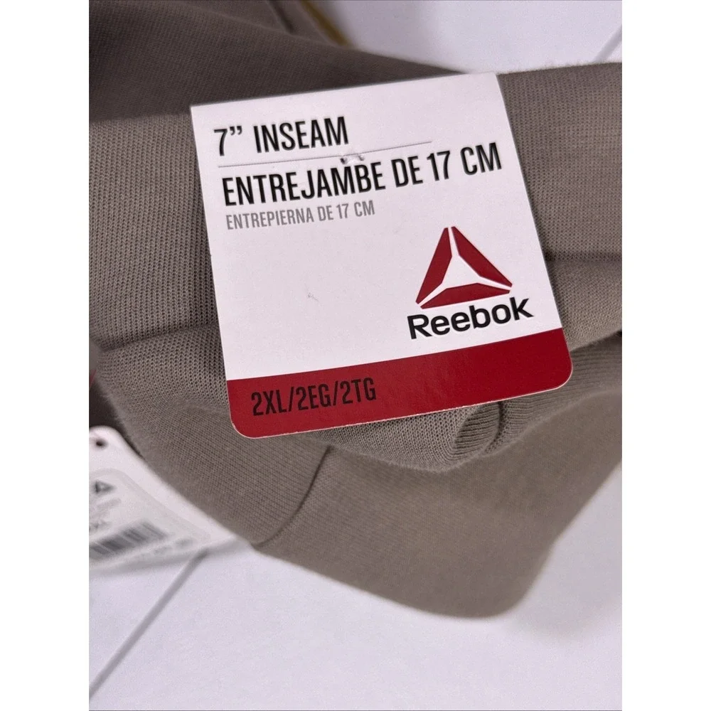 New‎ Reebok Sweat Shorts Mens Size XXL Dull Beige Low Key Casual Comfort Stretch